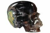 Realistic, Carved, Purple Fluorite Skull #116339-4